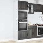 Oven Cabinets 2 pcs Lucca Black Engineered Wood 3315042