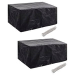 ZNTS Garden Furniture Covers 2pcs 6 Person Poly Rattan 240x140cm 279123