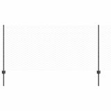 Welded Wire Fence 10 x 1 m PVC-Coated Steel Grey Mesh 3336824