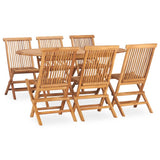 Outdoor Dining Set Natural teak Teak hardwood Standard Foldable 3059968
