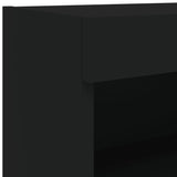 TV Cabinet with LED Lights Black 80x30x30 cm 837143