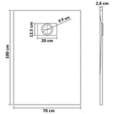 Shower Base Tray SMC Brown 100x70 cm 148926