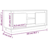 TV Cabinet Sonoma Oak 102x35x45 cm Engineered Wood 819863