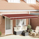 Retractable Awning Orange and Black 350 x 200 cm 3329662