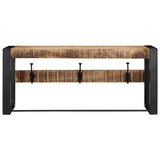 ZNTS Coat Rack 80x35x35 cm Solid Rough Wood Mango 4015937