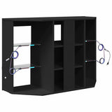 Corner LED TV Cabinet Black 100x40x68cm Engineered Wood 889786