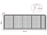 Gabion with 5 mm Wire and 5x5 cm Mesh 450x100x200 cm 3464403