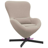 Egg Chair Light Grey 63 x 73 x 90 cm Fabric 42002768