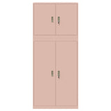 Storage Cabinet 2 pcs Pink 90 x 40 x 210 cm Steel Lockable 3438724