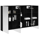Bathroom Mirror Cabinet Black Oak 103.5 x 15.5 x 70 cm 889272