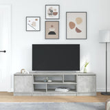 TV Cabinet Concrete Grey 188.5x41x50 cm Engineered Wood 3328420