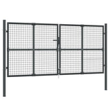 Mesh Garden Gate Anthracite 300x125 cm Galvanised Steel 154530