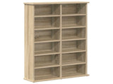 CD Cabinet 2 pcs Sonoma Oak 60 x 17 x 92 cm Engineered Wood 8012735