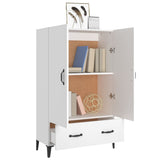 Highboard White Engineered wood Tall Highboard Rectangular 812537
