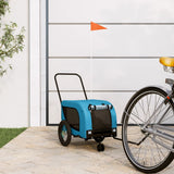Pet Bike Trailer Blue and Black Oxford Fabric and Iron 94016