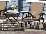 Three-Piece Garden Table and Chair Set - Khaki T3398P323813
