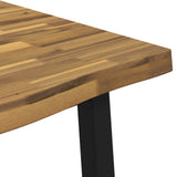 120 x 70 x 75 cm Solid Acacia Wood White and Black Rectangular 937493