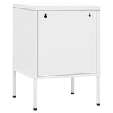 Nightstands 2 pcs White 35x35x51 cm Steel 3095213