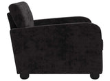 Armchair Black Chenille 42043445
