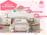 Toddler Bed Frame, Kids Bedroom Furniture for Ages 3-6 Years, Pink T3398P347983