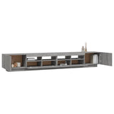 3 Piece TV Cabinet Set with LED Lights Grey Sonoma Engineered Wood 3120174