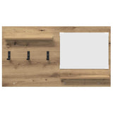 Wall-Mounted Coat Rack with Shelf Artisan Oak 90 x 10 x 50 cm 874522