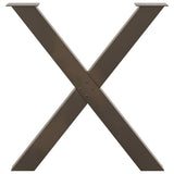 Dining Table Legs X-Shaped 3 pcs Natural Steel 80x cm Steel 4012995