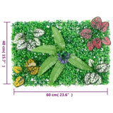 Artificial Plant Fence 24 pcs Green 40x60 cm 366639