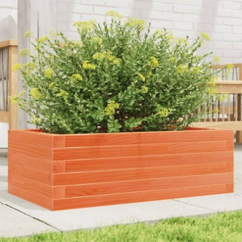 ZNTS Garden Planter Wax Brown 70x40x23 cm Solid Wood Pine 847220