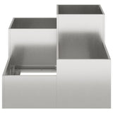 Garden Planter Silver 100 x 100 x 60 cm Stainless steel 865866