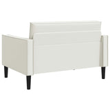 XXL Armchair White Faux Leather 42043537