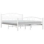 ZNTS 285303 Bed Frame White Metal 140x200 cm