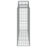 Arched Gabion Baskets 11 pcs 200x50x120/140 cm Galvanised Iron 3146350