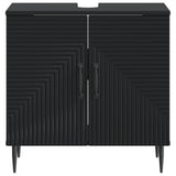 Bathroom Sink Cabinet HAARLEM Black 59.5 x 31.5x 59 cm 896786