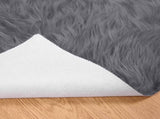Faux Sheepskin Rug Tafalla Anthracite 120 x 170 cm Polyester 42021592