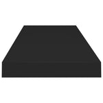 ZNTS Floating Wall Shelves 4 pcs Black 80x23.5x3.8 cm MDF 323837