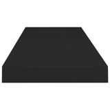 ZNTS Floating Wall Shelves 4 pcs Black 80x23.5x3.8 cm MDF 323837