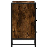 Bathroom Sink Cabinet Smoked Oak 80x33x60 cm Engineered Wood 849281