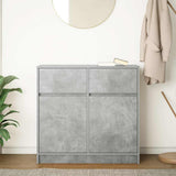Sideboard with Drawer Concrete Grey 80x34x76 cm Engineered Wood 861538