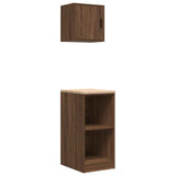 Garage Cabinets 2 pcs Brown Oak Engineered Wood 3328275