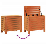 Garden Footstool Wax Brown 62x31.5x52 cm Solid Wood Pine 844890