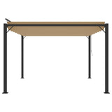 Gazebo with Louvered Roof 3x3 m Taupe Fabric and Aluminium 313925