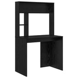 Desk with Shelf Black Oak 91 x 50 x 149 cm Engineered Wood 869259