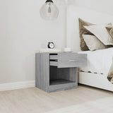 Bedside Cabinets 2 pcs with Drawer Grey Sonoma 342587