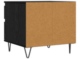 Bed Cabinet Black Oak 40 x 35 x 50 cm Engineered Wood 8004367
