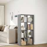 Room Divider Bookcase Concrete Grey 69.5x29x137.5 cm Engineered Wood 858024