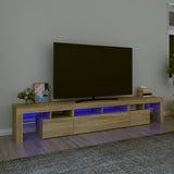 TV Cabinet with LED Lights Sonoma Oak 230x36.5x40 cm 3152788