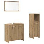 ZNTS 3 Piece Bathroom Furniture Set Artisan Oak Engineered Wood 3328560