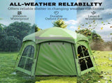Pop Up Tent 3000mm Waterproof Instant Camping Tent 3-4 Person with 2 Doors 4 Windows Green T3398P554331