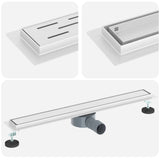 Shower Drain 2-in-1 with 360&deg Siphon Silver 70 cm 42015963